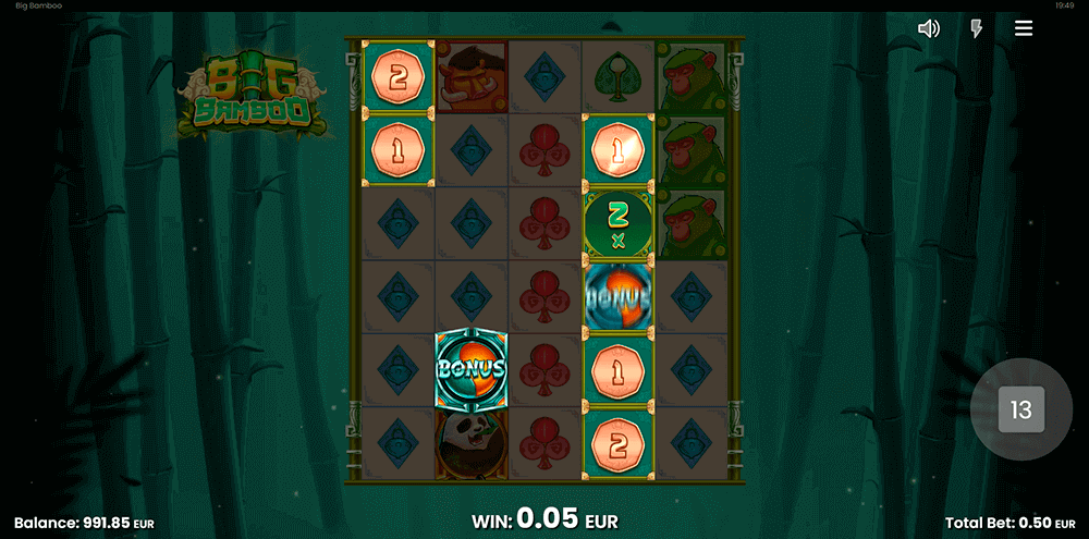 Выигрыши в режиме Golden Bamboo Выигрыши в режиме Golden Bamboo